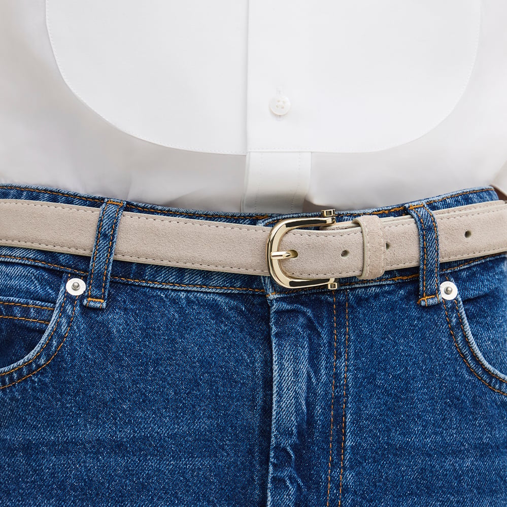 Bella Waist Belt Moleskin Suede