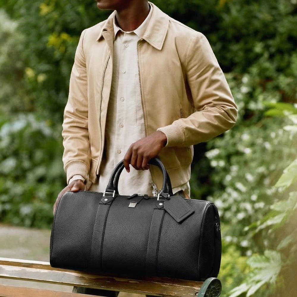 Boston Duffle Travel Bag Black Pebble