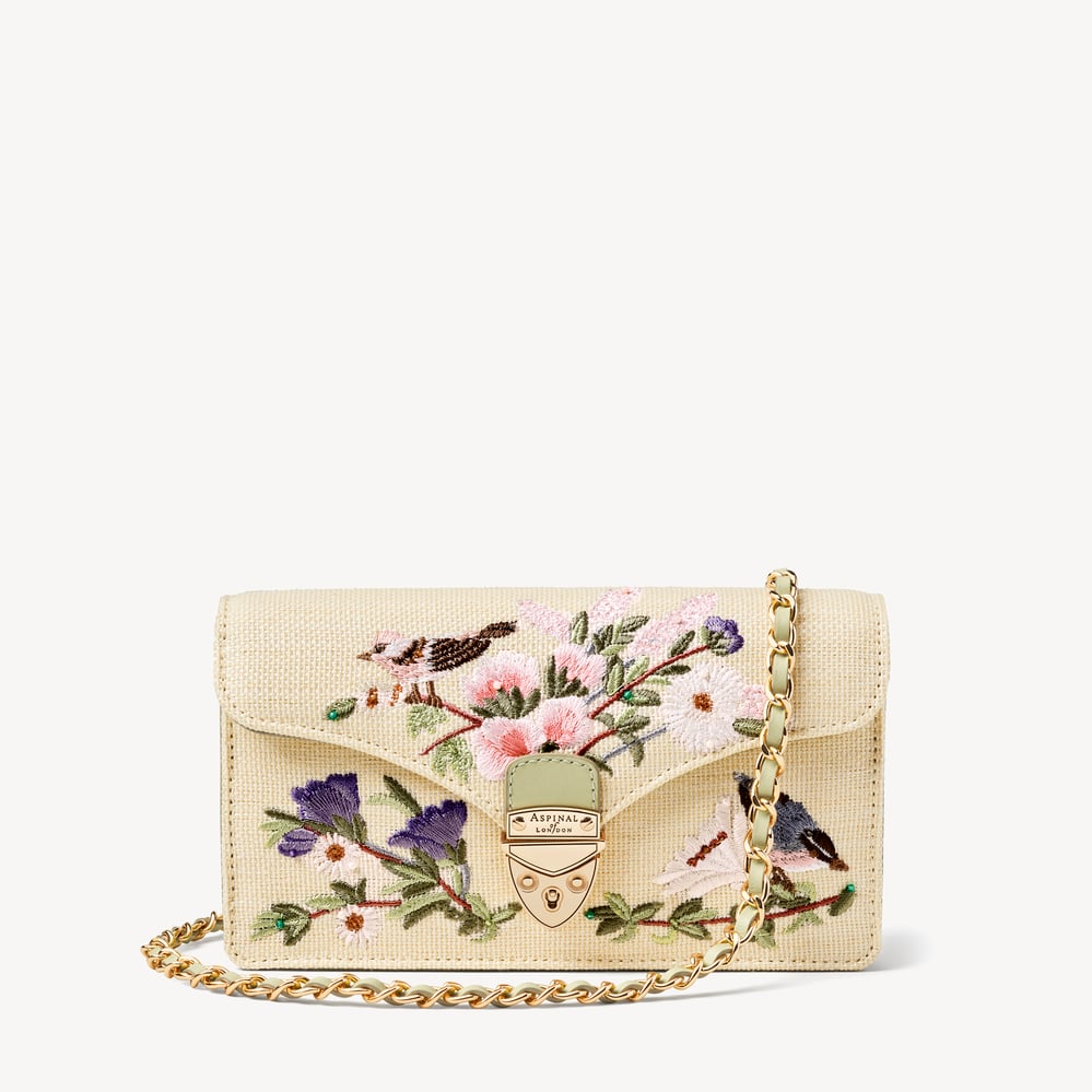 Mayfair®Clutch Ivory Canvas Raffia