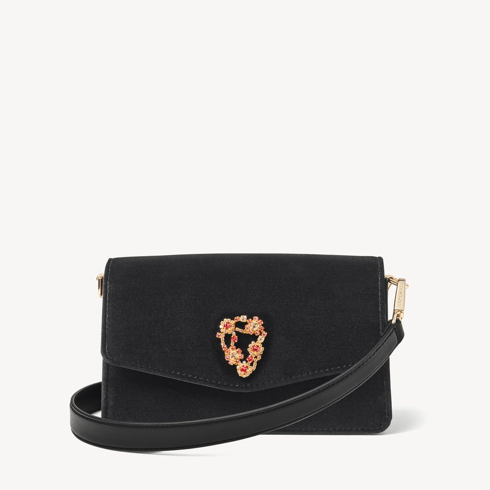 Eliza Clutch Black Velvet