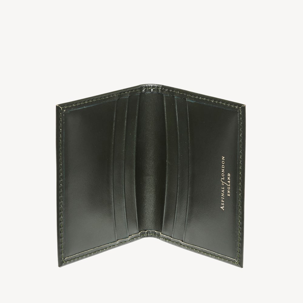 Double Fold Credit Card Holder Smooth Evergreen