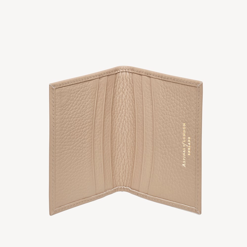 Double Fold Credit Card Holder Fawn Pebble