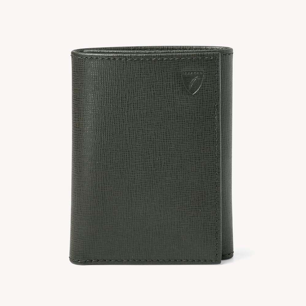 Trifold Wallet Forest Green Saffiano