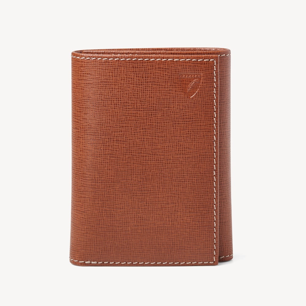 Trifold Wallet Tan Saffiano