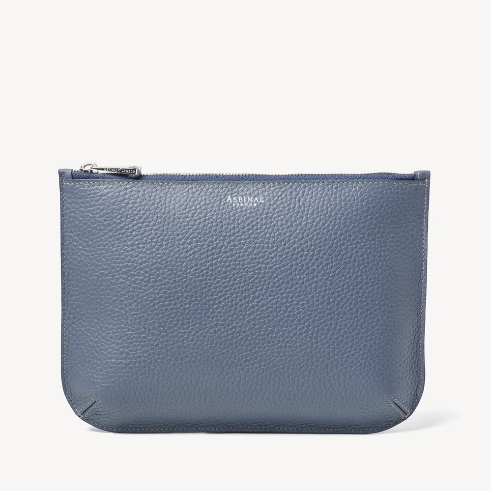 Large Ella Pouch Heritage Blue Pebble