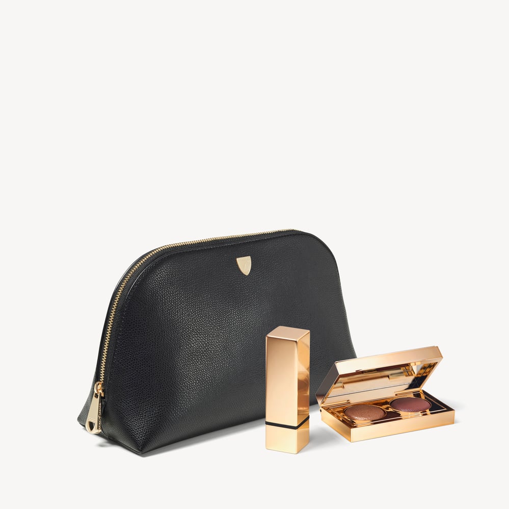 Classic Makeup Case Black Soft Saffiano