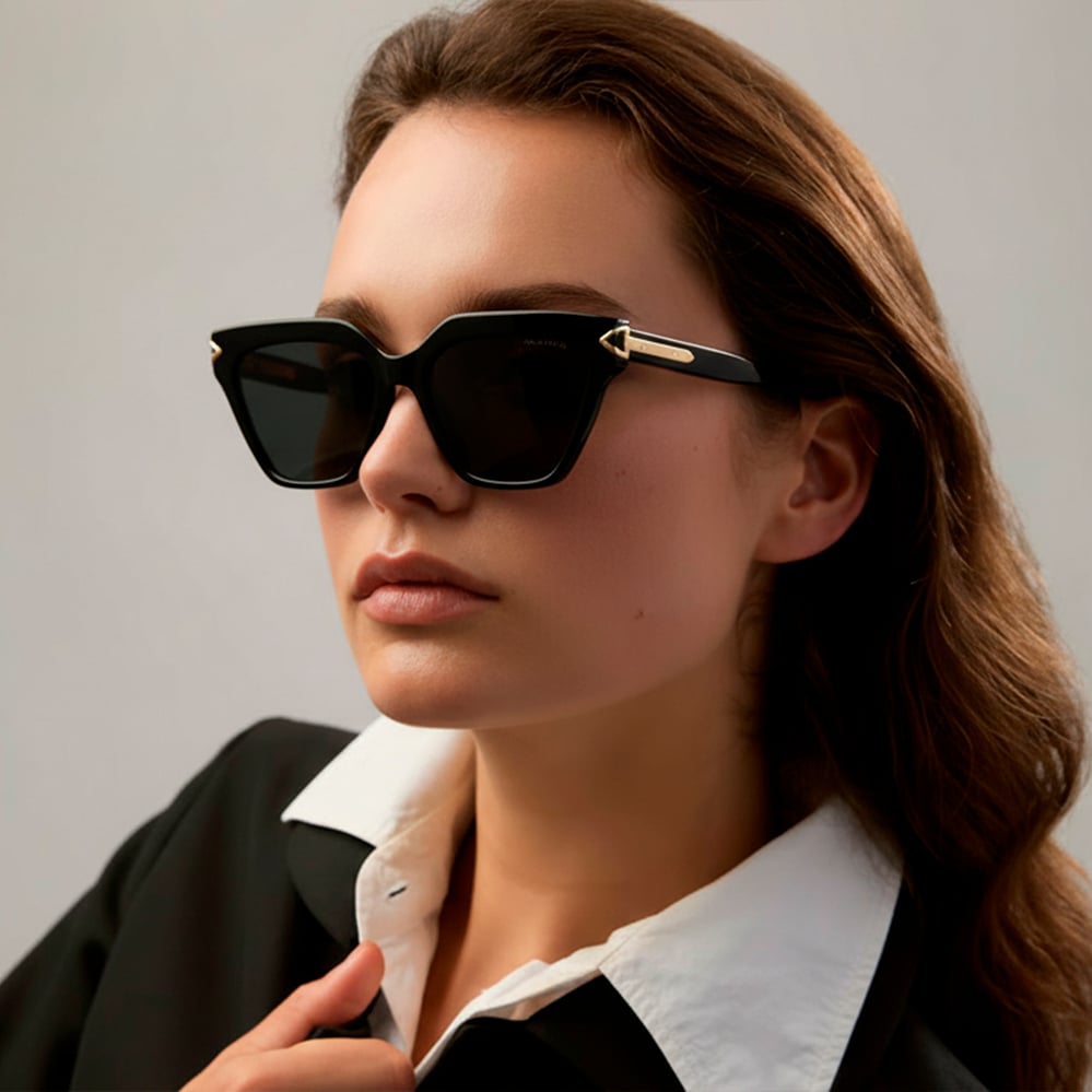 Isla Cat-Eye Sunglasses Black 
