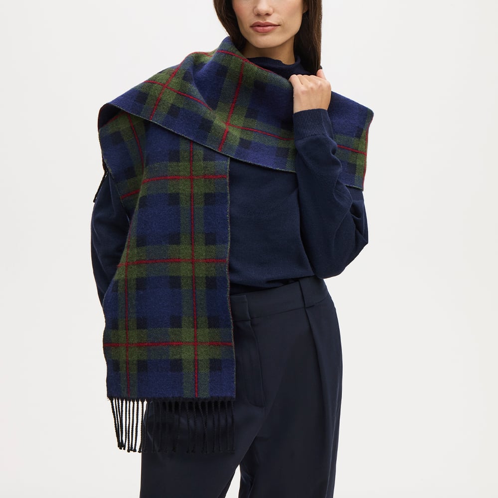 Premium Merino Wool Oversized Scarf House of Aspinal Tartan