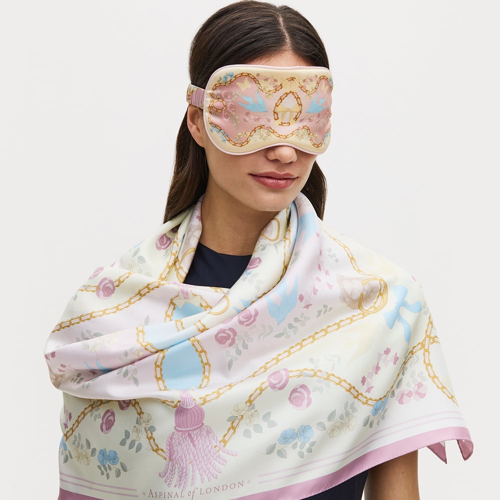 Silk Eye Mask Set English Rose Pure Silk