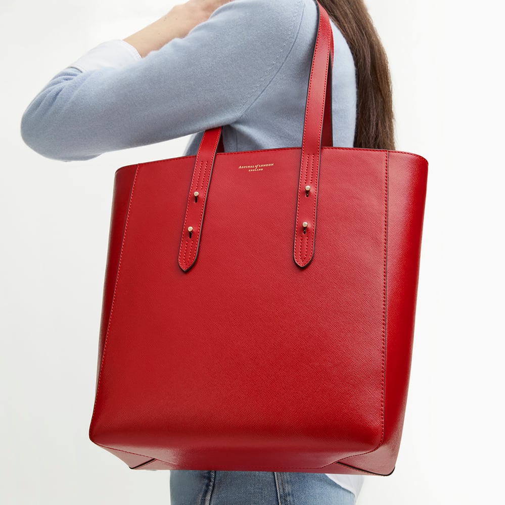 Essential Tote Cardinal Red Saffiano