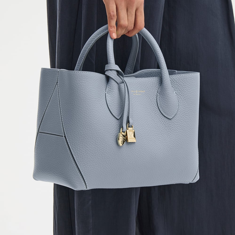 Midi London Tote Sky Blue Pebble