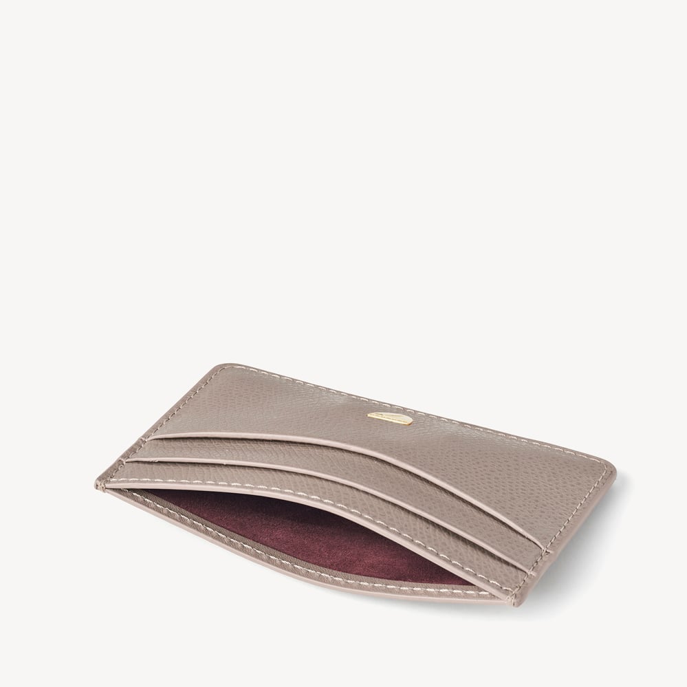 Slim Credit Card Holder Moleskin Soft Saffiano