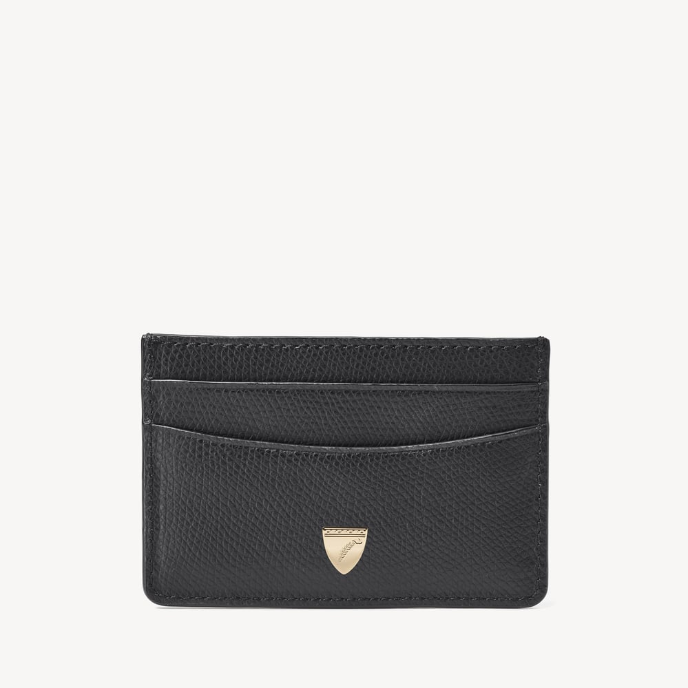Slim Credit Card Holder Black Soft Saffiano