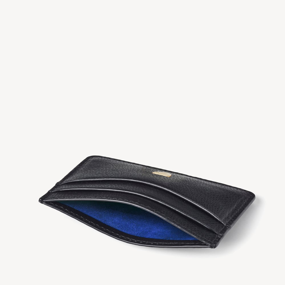 Slim Credit Card Holder Black Soft Saffiano