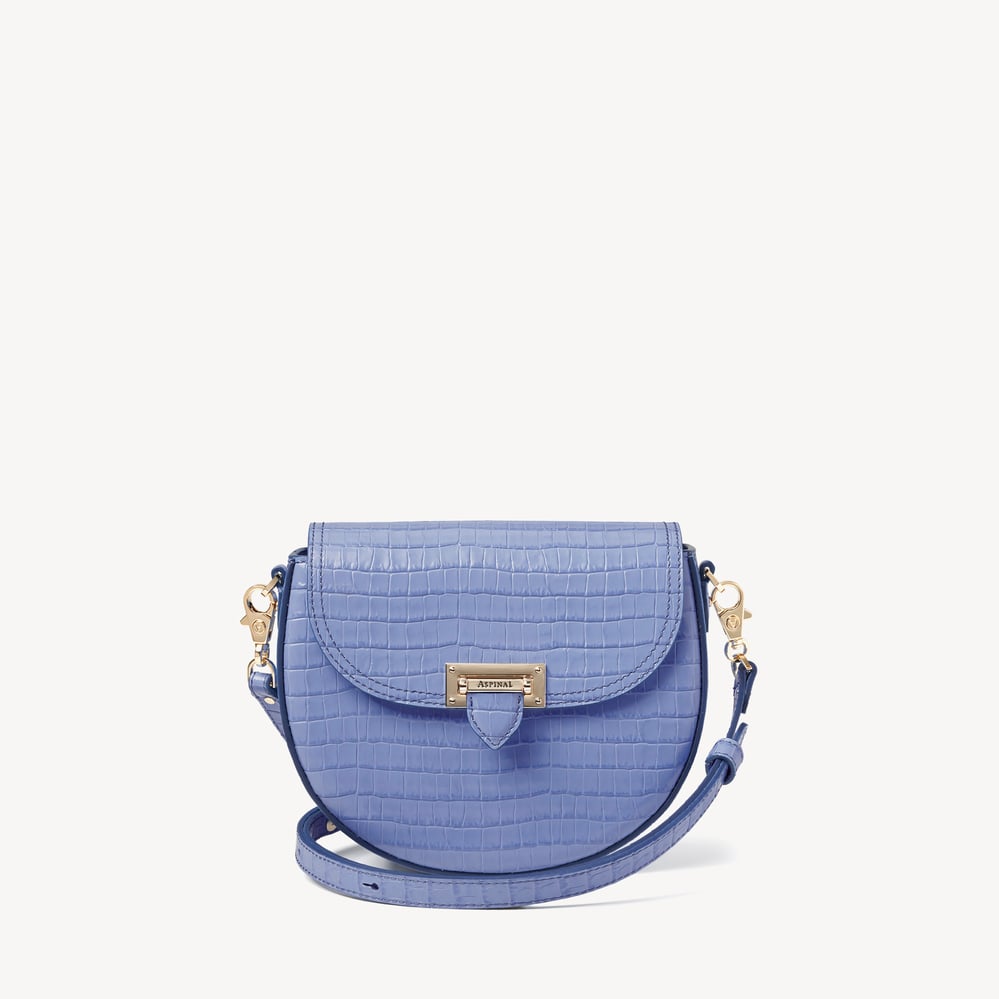 Portobello Crossbody Deep Shine Capri Blue Small Croc