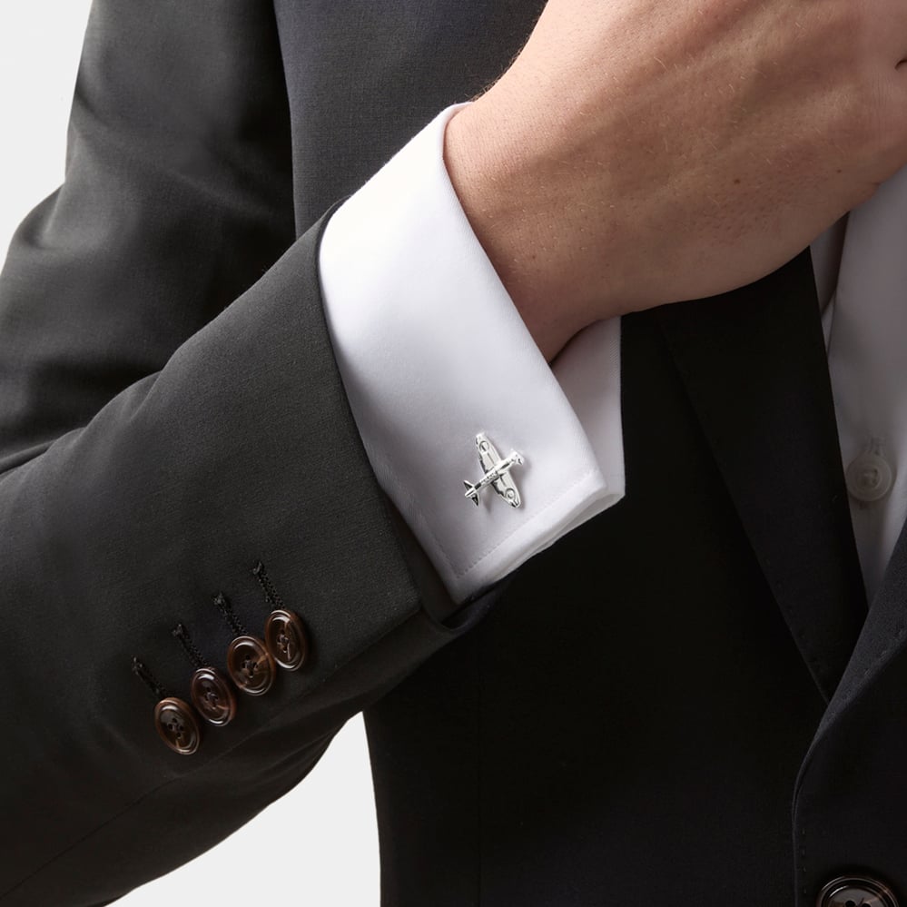 Sterling Silver Spitfire Cufflinks Sterling Silver 925