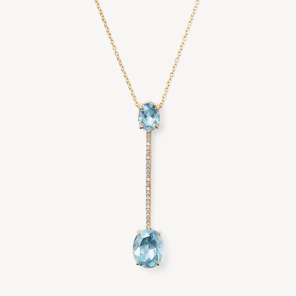 Diamond Straight Drop Necklace 0.17ct Diamond
