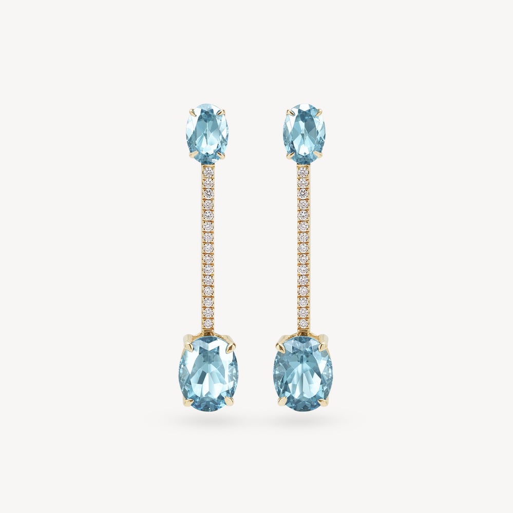Diamond Straight Drop Earrings 0.22ct Diamond