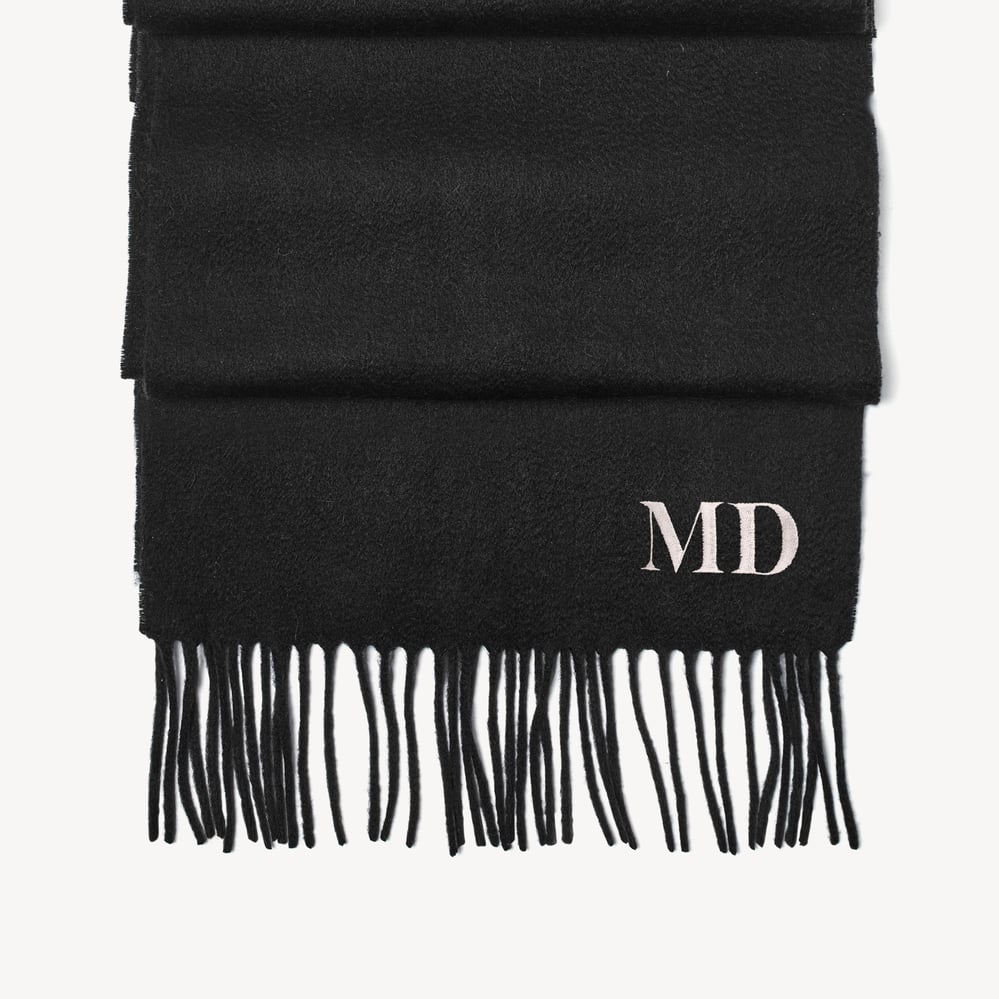 Pure Cashmere Scarf Black Cashmere