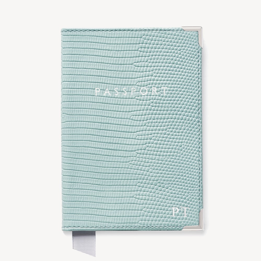 Passport Cover Pool Blue Lizard
