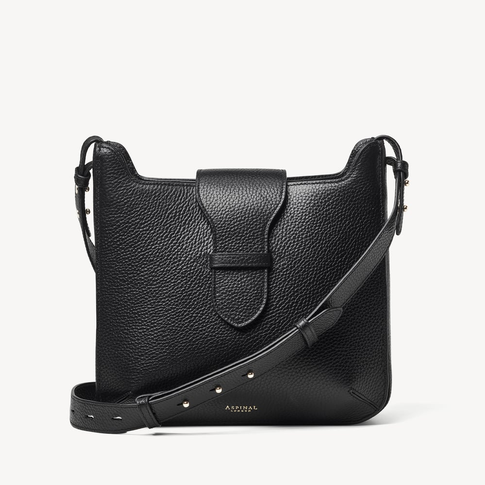 Ella Hobo Black Pebble with Silver Lining