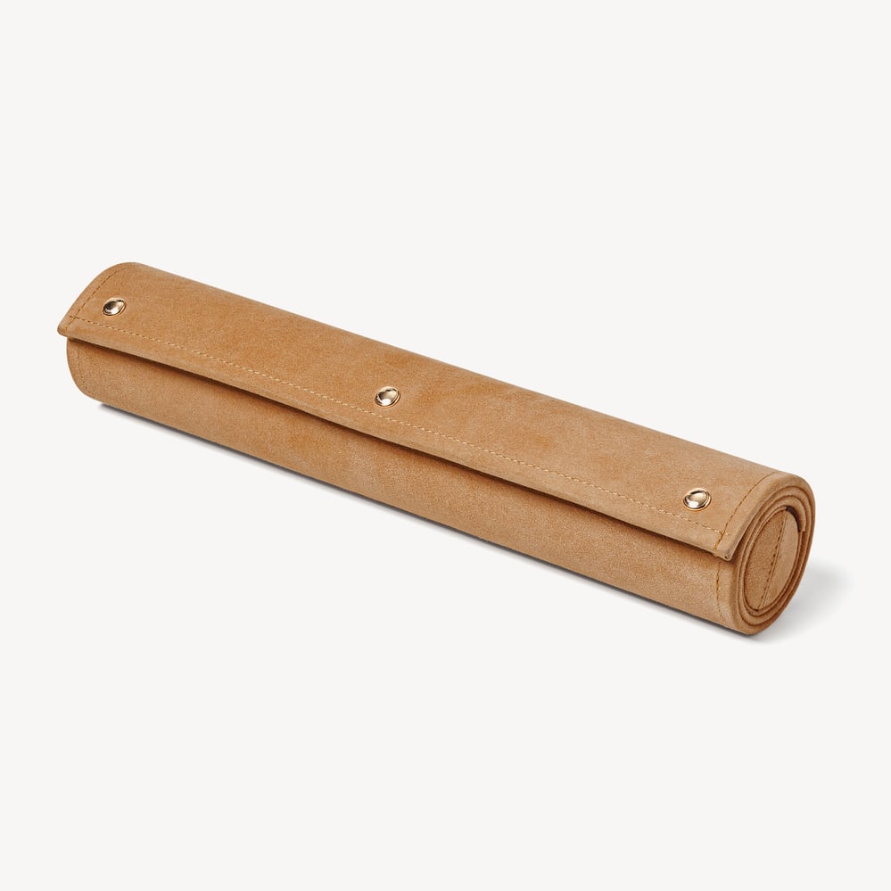 Travel Backgammon Set Cappuccino Suede