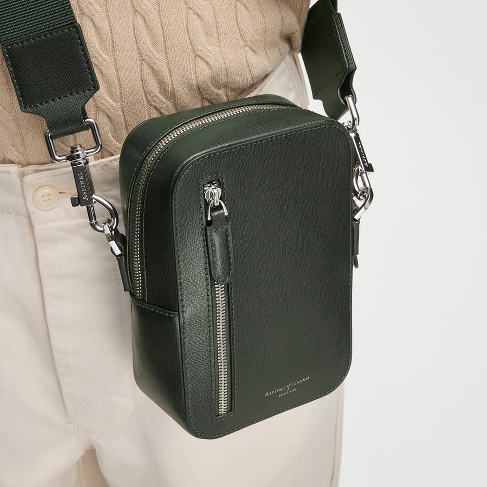 Reporter North South Forest Green Saffiano