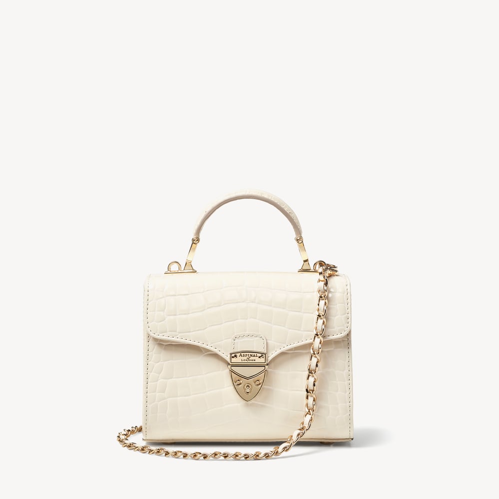 Mini Mayfair® Ivory Patent Croc