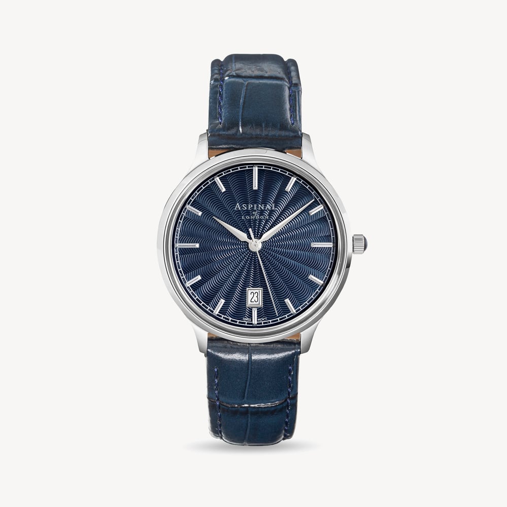 Mount Street Watch Stainless Steel - Deep Shine Navy Croc