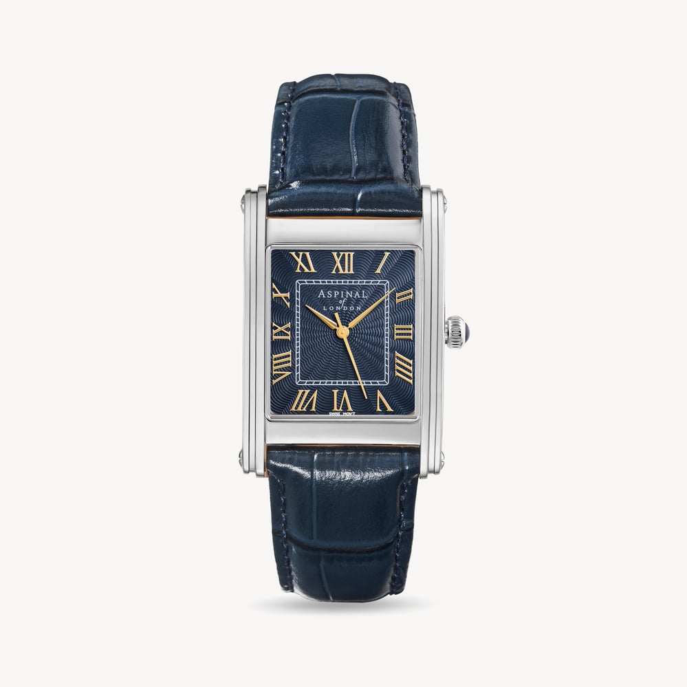 Mayfair® Classic Watch Stainless Steel - Deep Shine Navy Croc