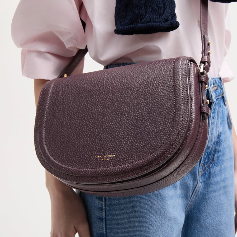 Stella Satchel Crossbody Fig Pebble