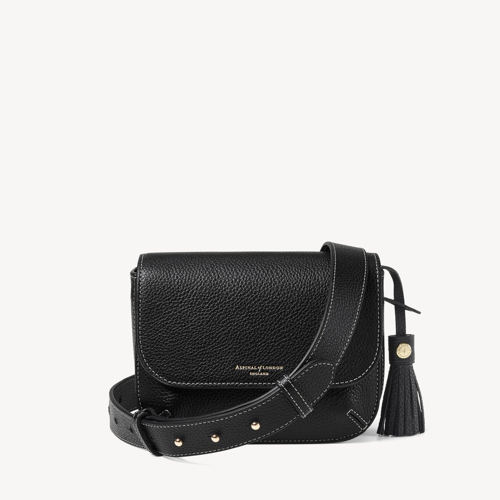 Ella Crossbody Black Milled Pebble