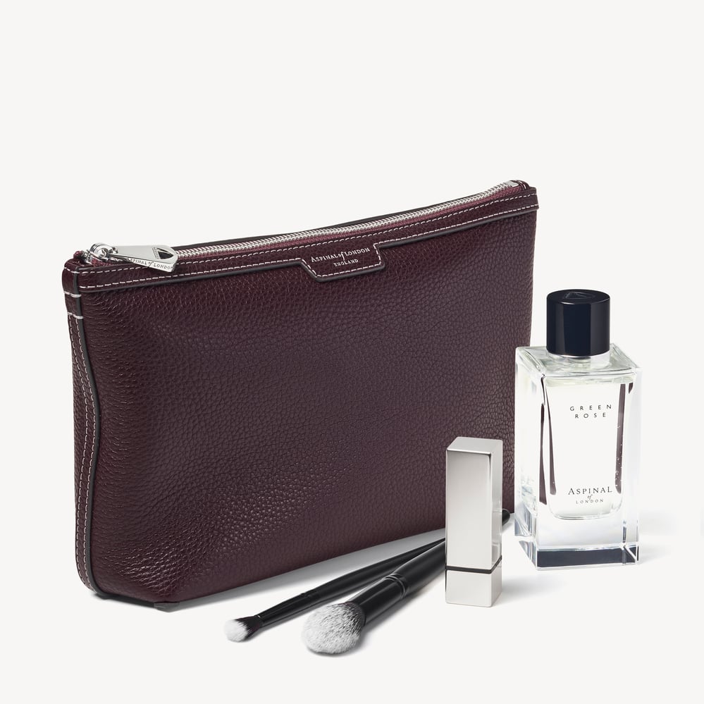 Hudson Large Pouch Wine Milled Pebble