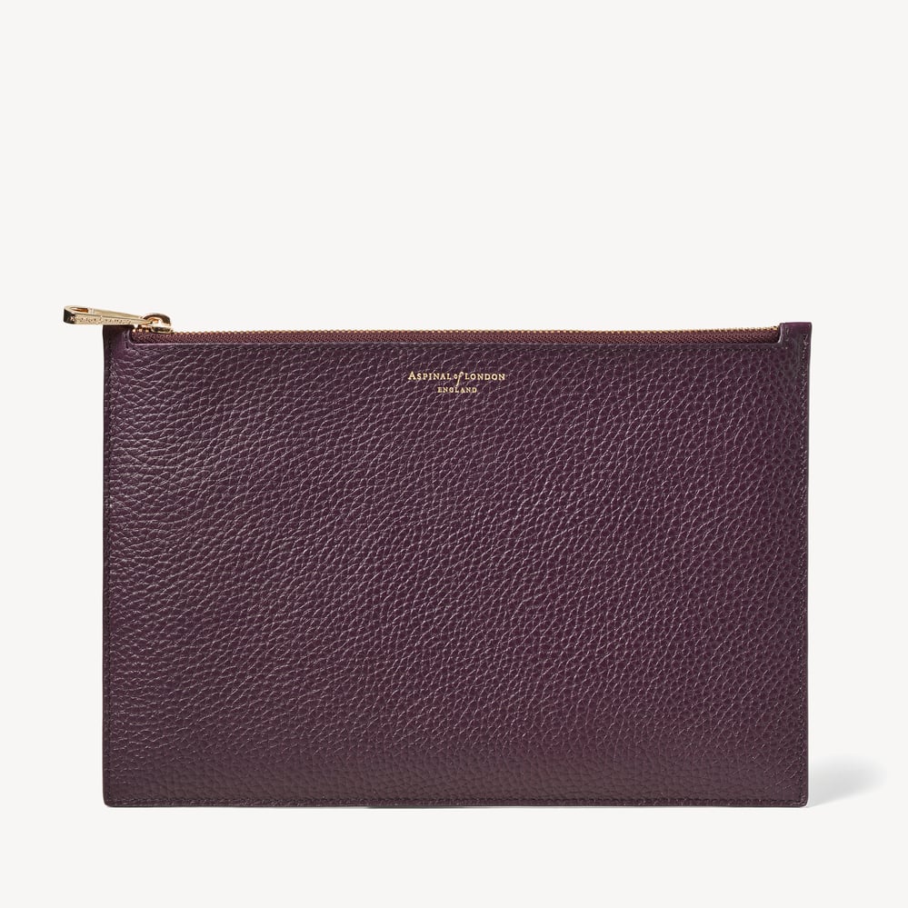 Large Essential Flat Pouch Fig Pebble