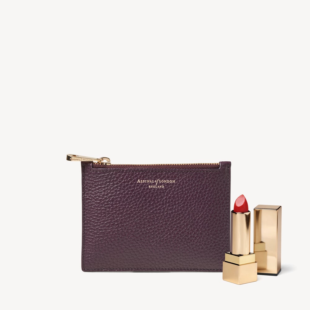 Small Essential Flat Pouch Fig Pebble