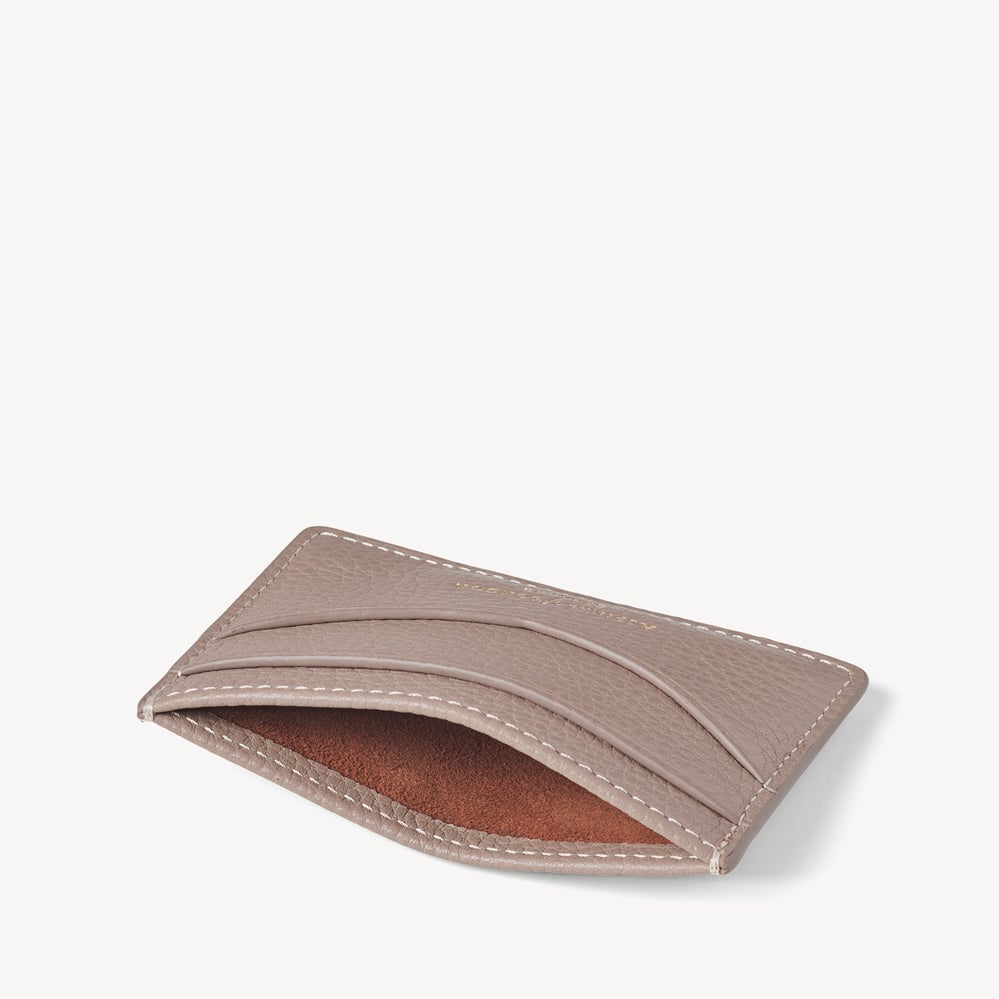 Hudson Slim Credit Card Holder Moleskin Milled Pebble