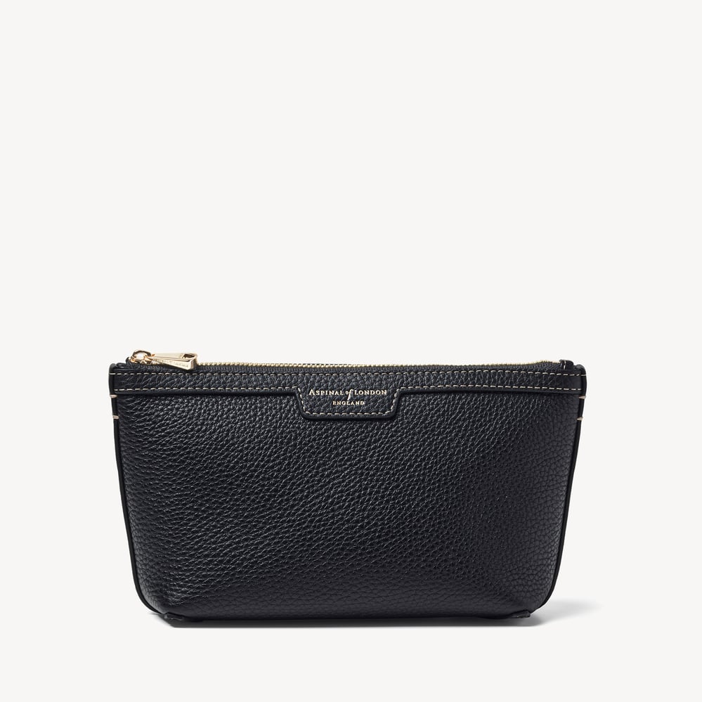 Hudson Small Pouch Black Milled Pebble