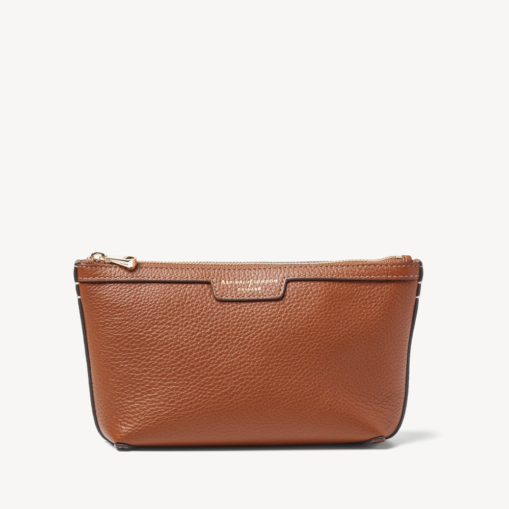 Hudson Small Pouch Tan Milled Pebble