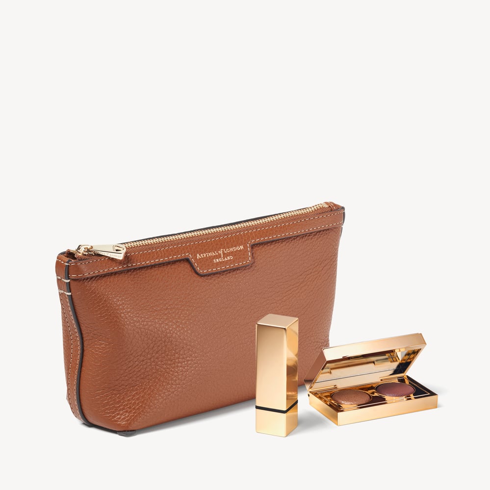 Hudson Small Pouch Tan Milled Pebble