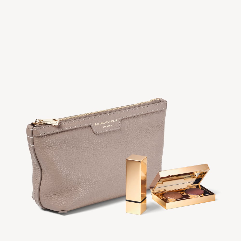 Hudson Small Pouch Moleskin Milled Pebble