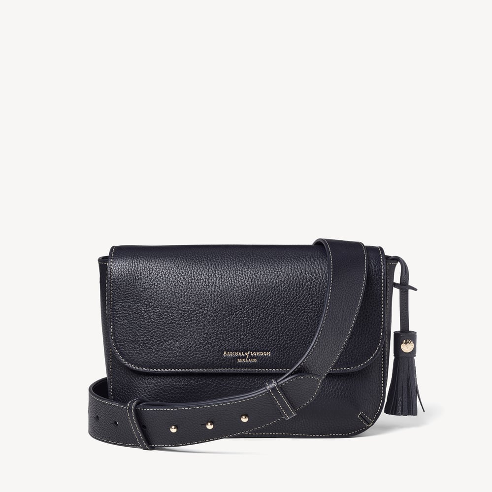 Ella Grande Crossbody Classic Navy Milled Pebble