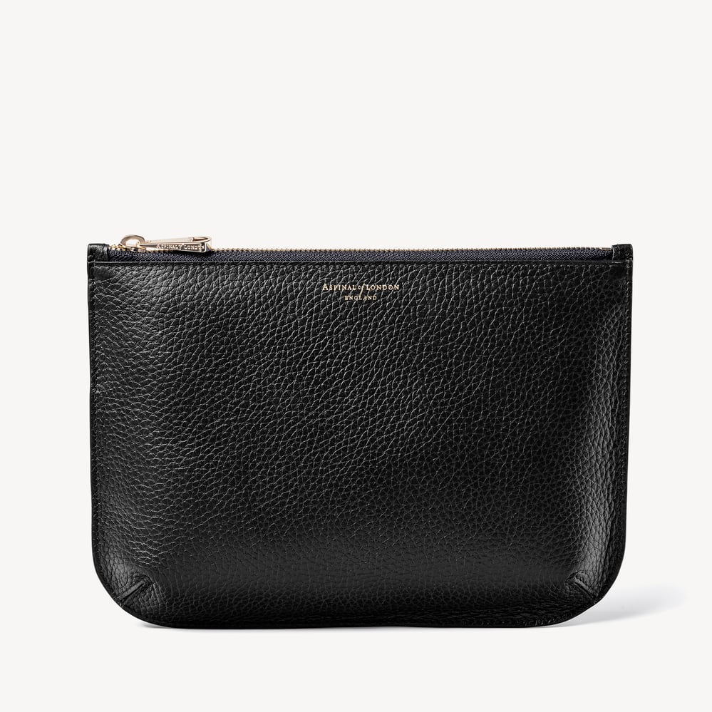 Large Ella Pouch Black Pebble