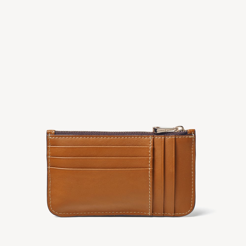 Ella Card & Coin Holder Smooth Tan