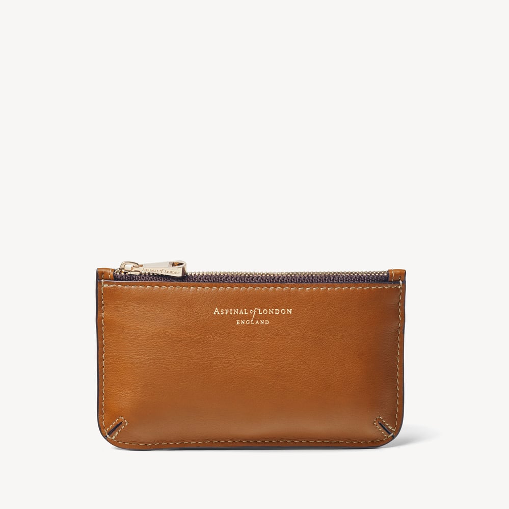 Ella Card & Coin Holder Smooth Tan