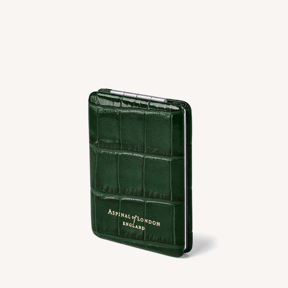 Handbag Mirror Deep Shine Evergreen Croc