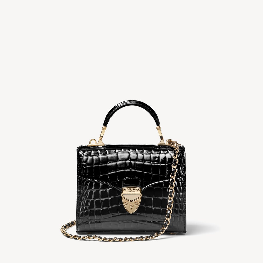 Mini Mayfair® Black Patent Croc