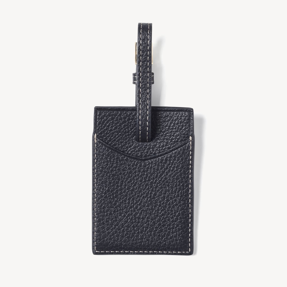 Hudson Luggage Tag Classic Navy Milled Pebble