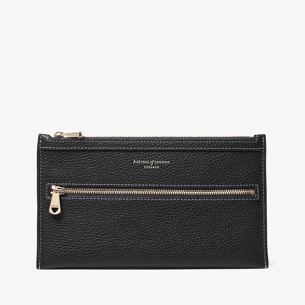 Hudson Travel Pouch Black Milled Pebble