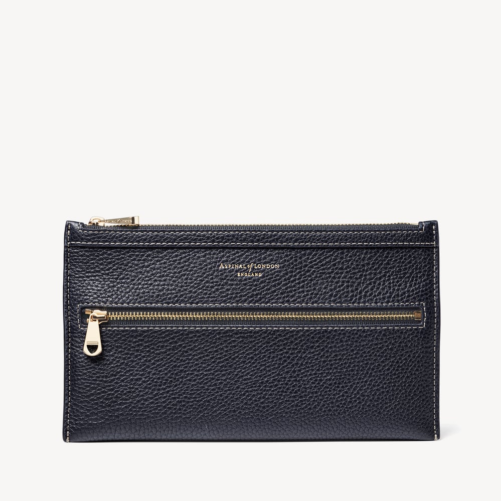 Hudson Travel Pouch Classic Navy Milled Pebble