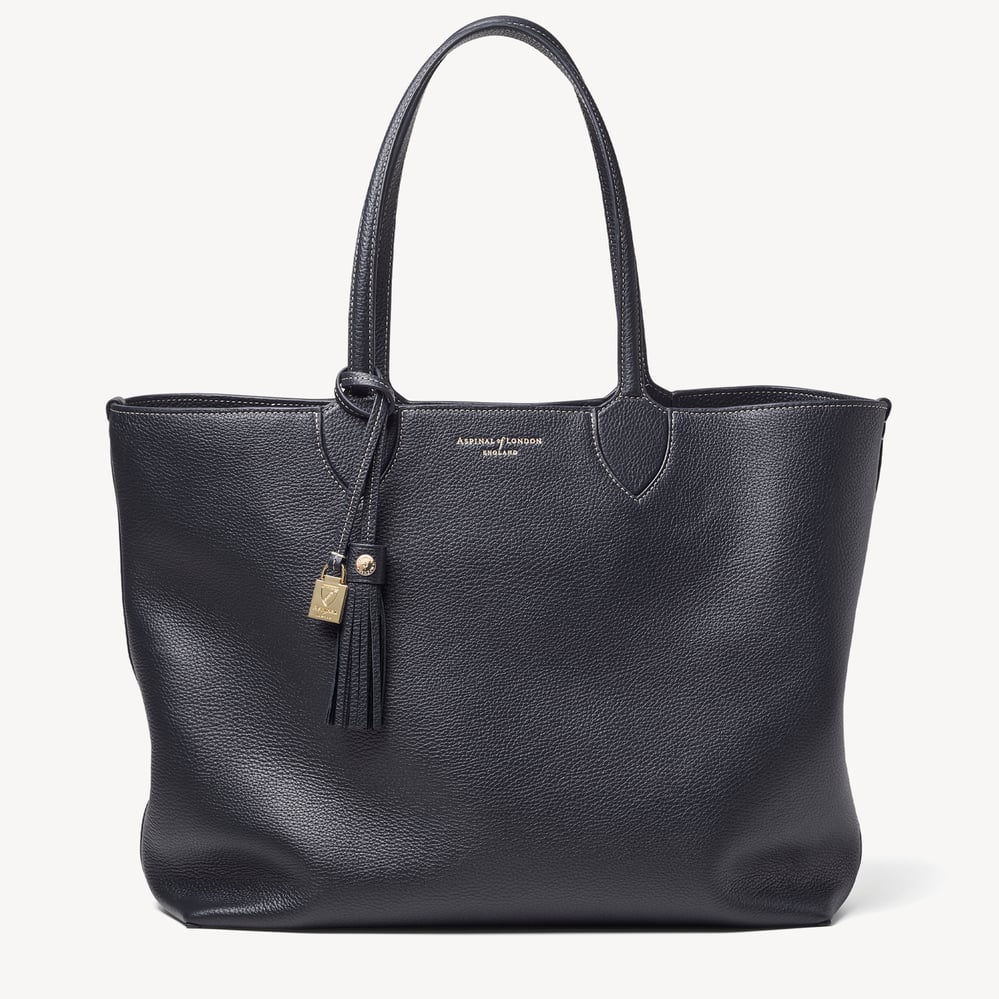 Hudson Tote Classic Navy Milled Pebble